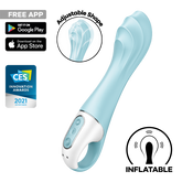 Satisfyer Air Pump Vibrator 5 App Controlled G Spot Vibrator Blue Remote Control Vibrators