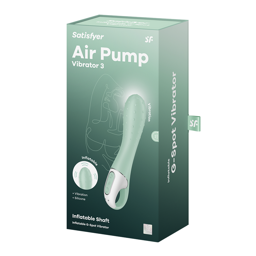 Satisfyer Air Pump Vibrator 3 Rechargeable Inflatable G Spot Vibrator Mint G-Spot Vibrators