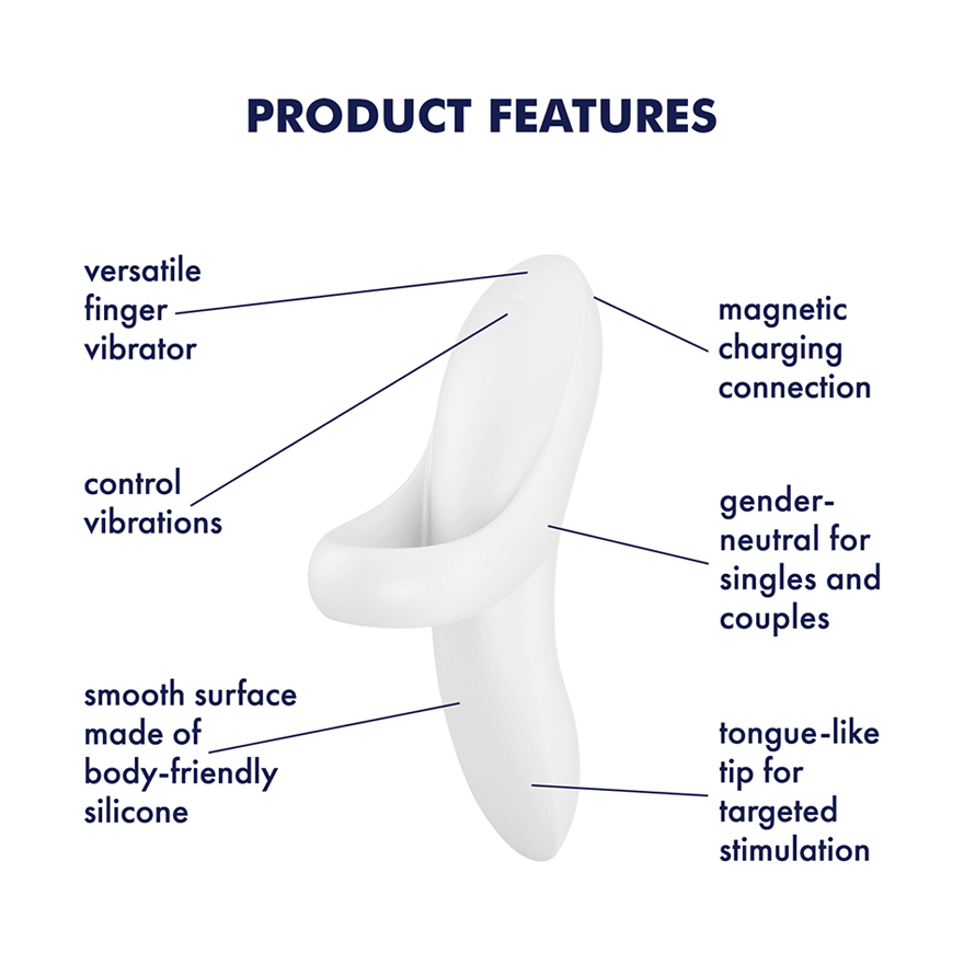 Satisfyer Bold Lover 12 Functions Vibrating Finger Vibrator Finger and Tongue Vibrators