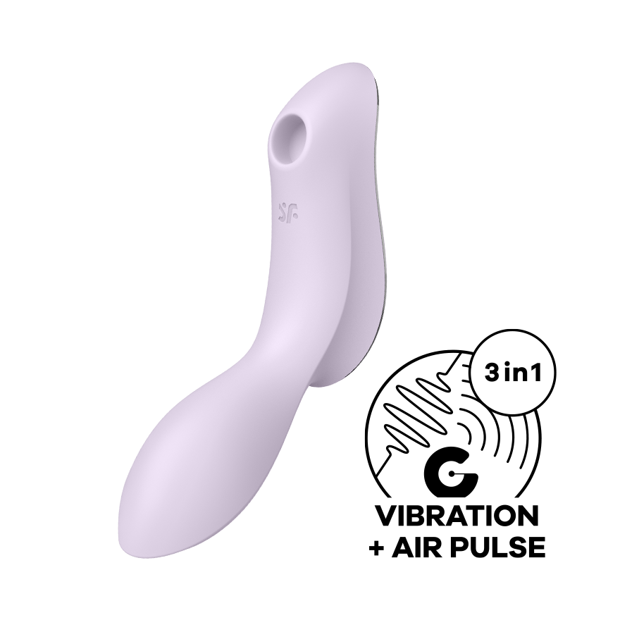 Satisfyer Curvy Trinity 2 Air Pulse Clitoral and G Spot Vibrator Clit Ticklers and Pulsators