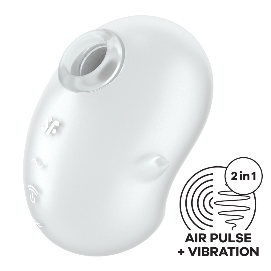 Satisfyer Cutie Ghost Double Air Pulse Clitoral Massager Clit Ticklers and Pulsators