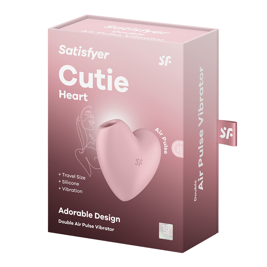 Satisfyer Cutie Heart 12 Functions USB Rechargeable Clitoral Vibrator Clit Ticklers and Pulsators