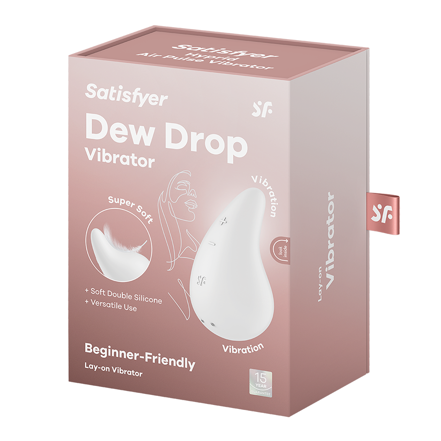 Satisfyer Dew Drop 12 Functions Lay-on Clitoral Vibrator - Clit Ticklers and Pulsators
