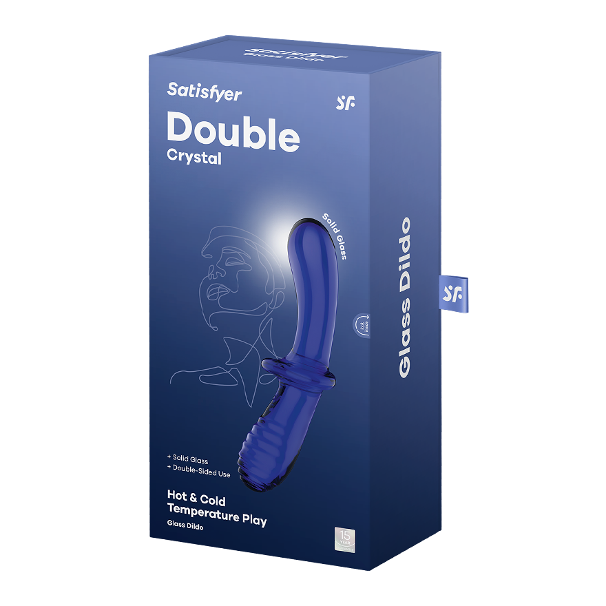 Satisfyer Double Crystal Anal and Vaginal Glass Dildo Remote Control Vibrators