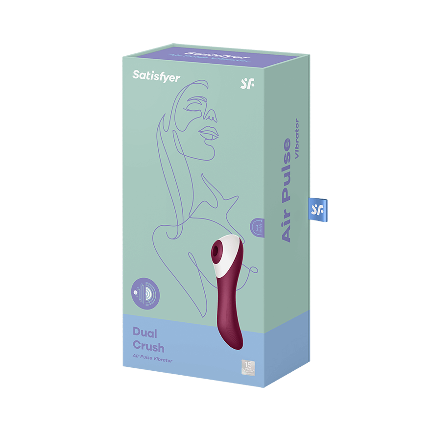 Satisfyer Dual Crush Air Pulse Clitoral and G Spot Vibrator Clit Ticklers and Pulsators