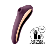 Satisfyer Dual Kiss Double Sided Air Pulse Clitoral Vibrator Clit Ticklers and Pulsators