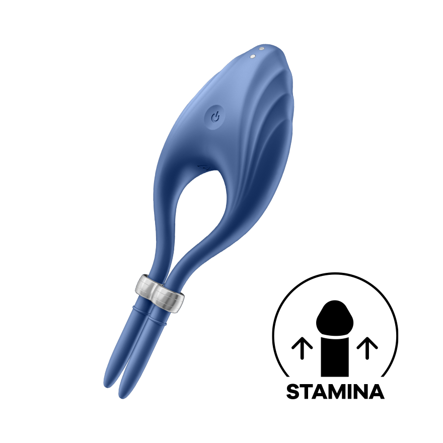 Satisfyer Duelist Silicone Vibrating Mens Cock Ring Ball and Cock Toys