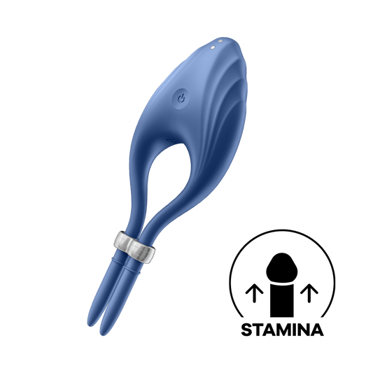 Satisfyer Duelist Silicone Vibrating Mens Cock Ring - Ball and Cock Toys