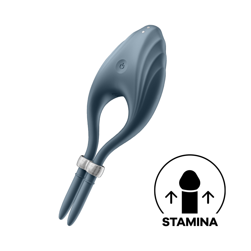 Satisfyer Duelist Silicone Vibrating Mens Cock Ring Ball and Cock Toys