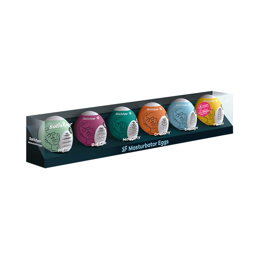 Satisfyer 6 Piece Mens Masturbator Eggs Set Love Eggs and Kegel Exercisers