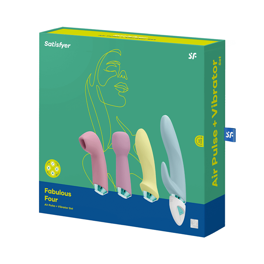 Satisfyer Fabulous Four Ultimate Multi Functions Air Pulse Massager Set Rabbit Vibrators