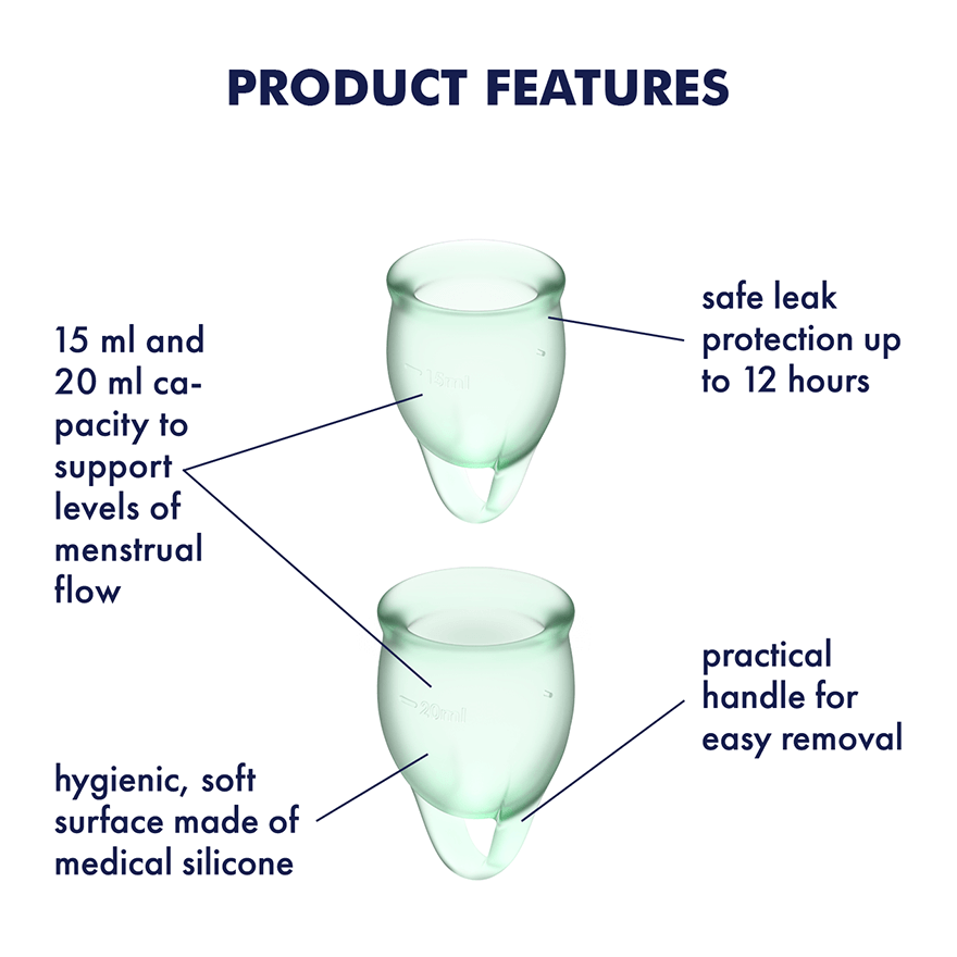 Satisfyer Feel Confident Silicone Menstrual Cups Menstrual Cups