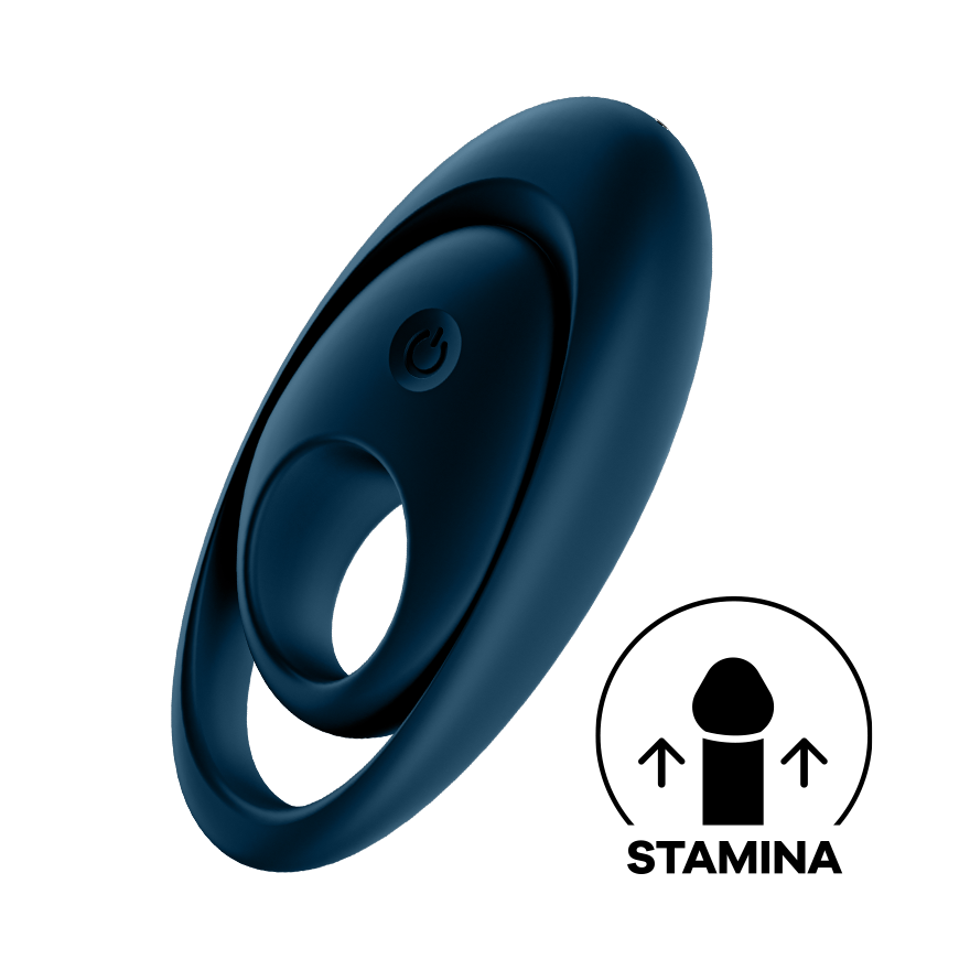 Satisfyer Glorious Duo Mens Powerful Vibrating Cock Ring Blue Ball and Cock Toys