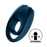 Satisfyer Incredible Duo 12 Functions Vibrating Cock Ring Deep Blue Vibrating Cock Rings