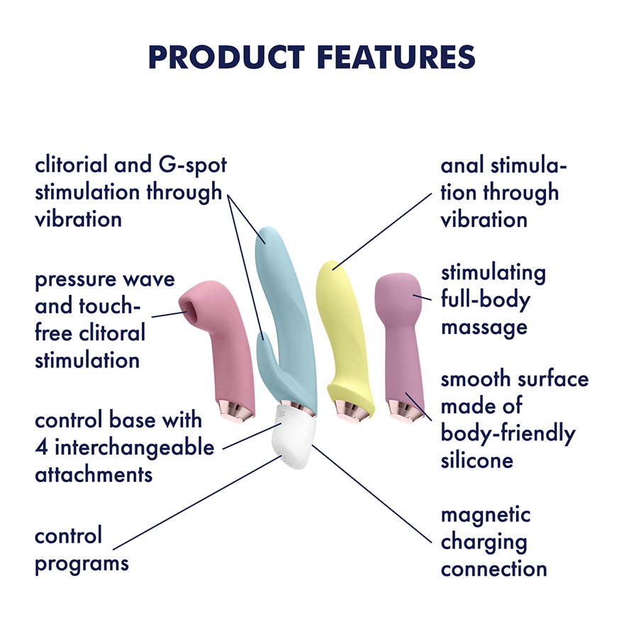 Satisfyer Marvelous Four Silicone Adult Vibrator Set Rabbit Vibrators