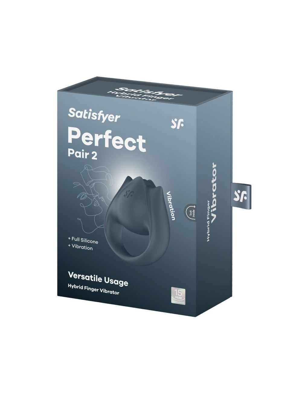 Satisfyer Perfect Pair 2 Finger Vibrator With Penis Ring Finger and Tongue Vibrators