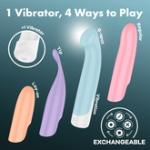 Satisfyer Playful Four Interchangeable G Spot Vibrator G-Spot Vibrators