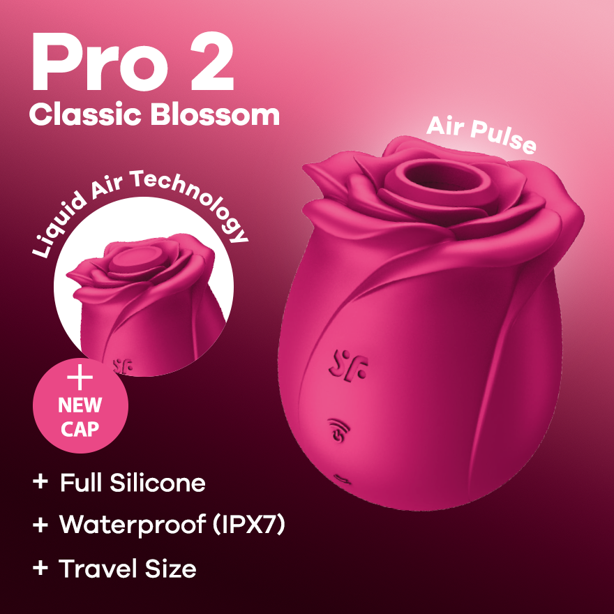 Satisfyer Pro 2 Classic Blossom Clitoral Vibrator Clit Ticklers and Pulsators