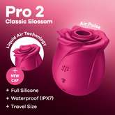 Satisfyer Pro 2 Classic Blossom Clitoral Vibrator Clit Ticklers and Pulsators