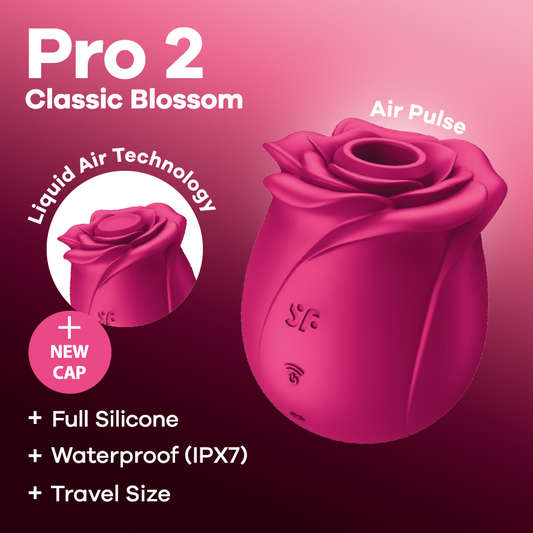 Satisfyer Pro 2 Classic Blossom Clitoral Vibrator - Clit Ticklers and Pulsators