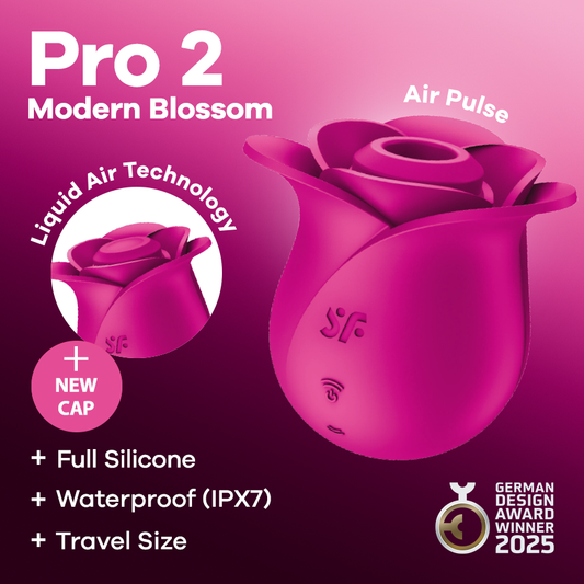 Satisfyer Pro 2 Modern Blossom Silicone Clitoral Massager - Clit Ticklers and Pulsators