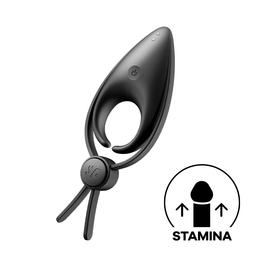 Satisfyer Sniper Silicone Male Penis Ring Black Ball and Cock Toys