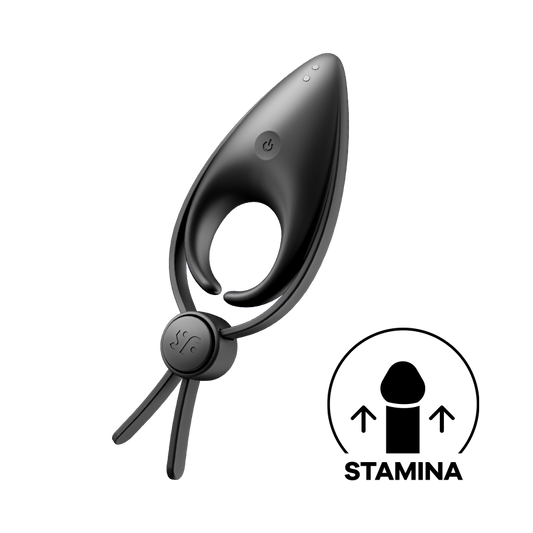 Satisfyer Sniper Silicone Male Penis Ring Black - Ball and Cock Toys
