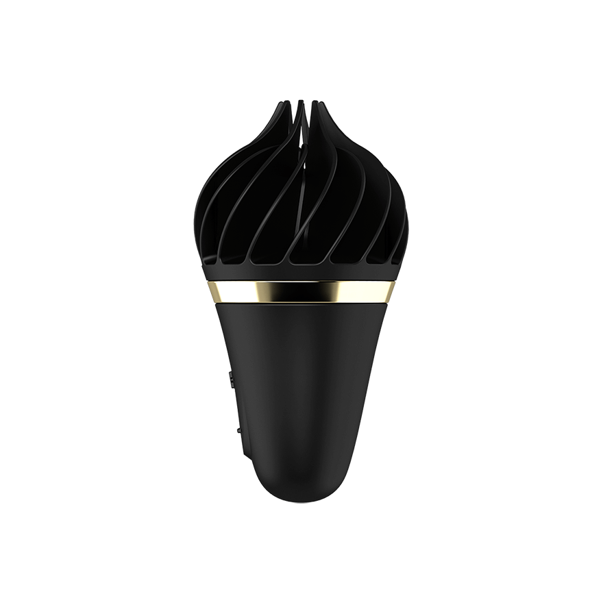 Satisfyer Sweet Treat Silicone Clitoral Vibrator Black / Gold Clit Ticklers and Pulsators