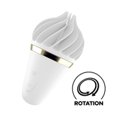 Satisfyer Sweet Treat Lay On Clitoral Vibrator White/Gold Clit Ticklers and Pulsators