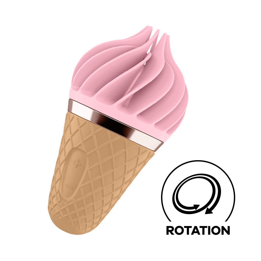 Satisfyer Sweet Treat Spinnator USB Rechargeable Stimulator with Rotating Head Pink Personal Massagers