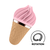 Satisfyer Sweet Treat Spinnator USB Rechargeable Stimulator with Rotating Head Pink Personal Massagers