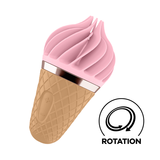 Satisfyer Sweet Treat Spinnator USB Rechargeable Stimulator with Rotating Head Pink - Personal Massagers