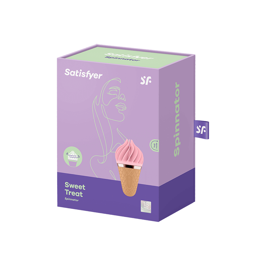 Satisfyer Sweet Treat Spinnator USB Rechargeable Stimulator with Rotating Head Pink Personal Massagers