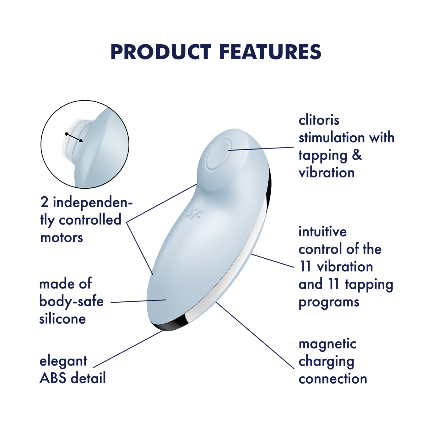 Satisfyer Tap and Climax 2 Clitoral Massager Clit Ticklers and Pulsators