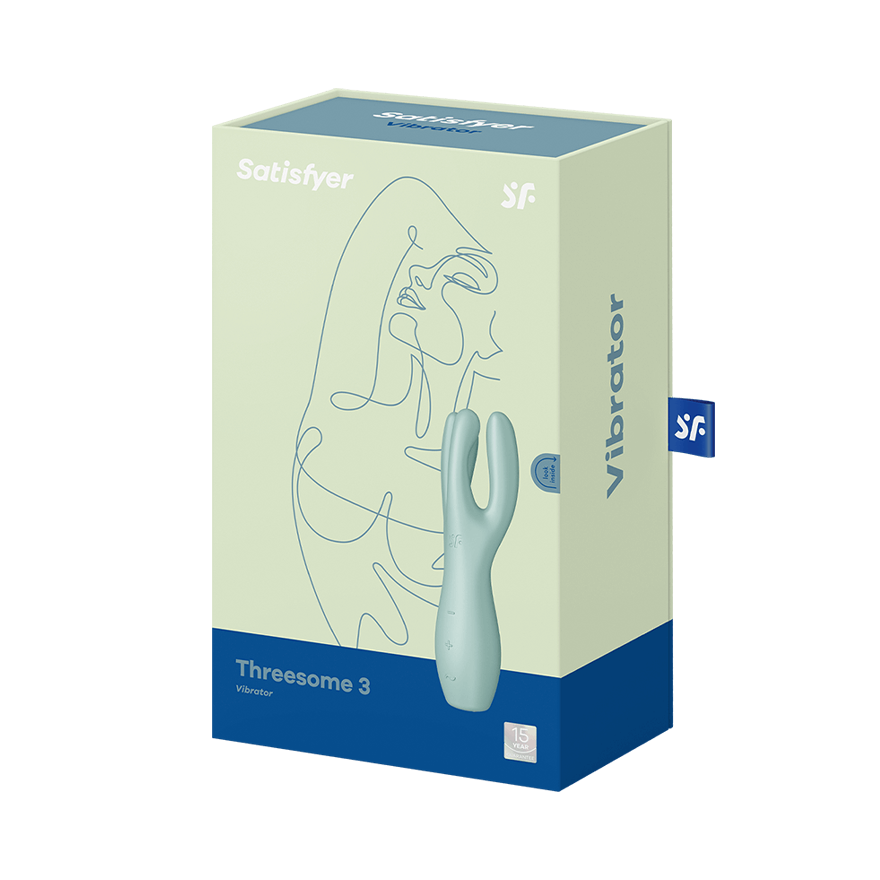 Satisfyer Threesome 3 Layon 3 Motors Clitoral Vibrator Clit Ticklers and Pulsators