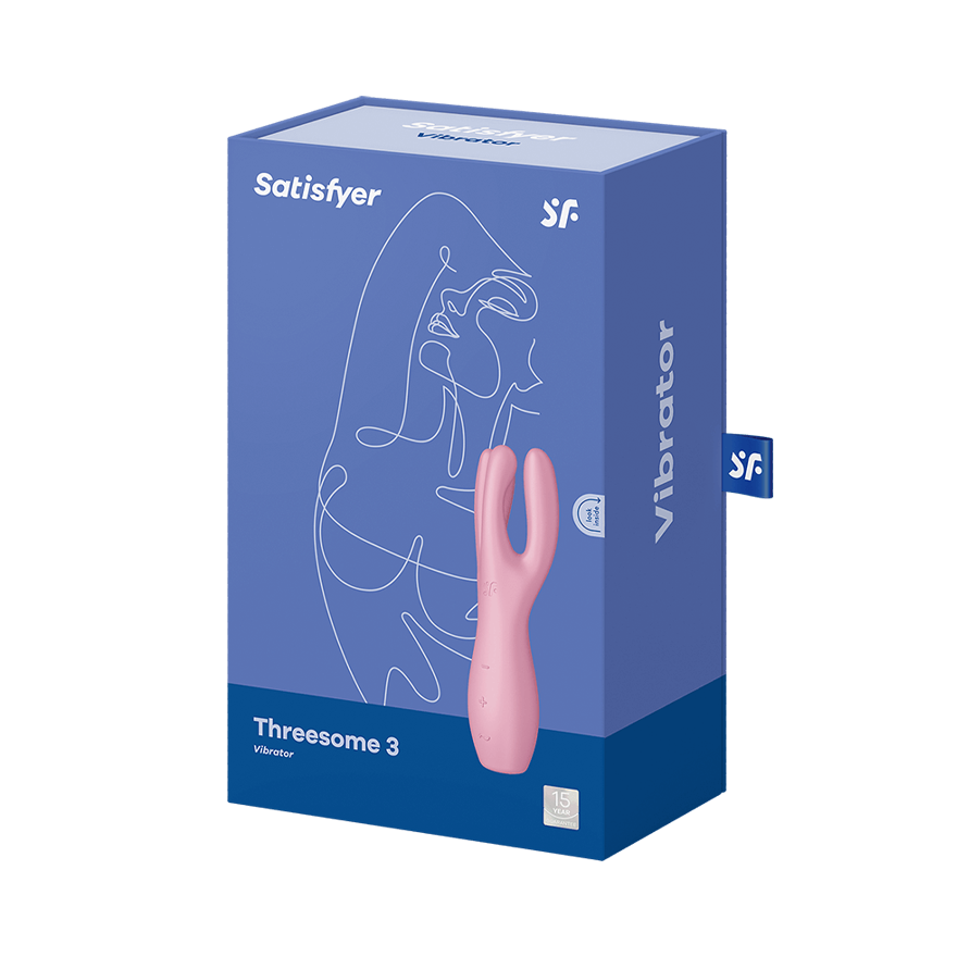 Satisfyer Threesome 3 Layon 3 Motors Clitoral Vibrator Clit Ticklers and Pulsators