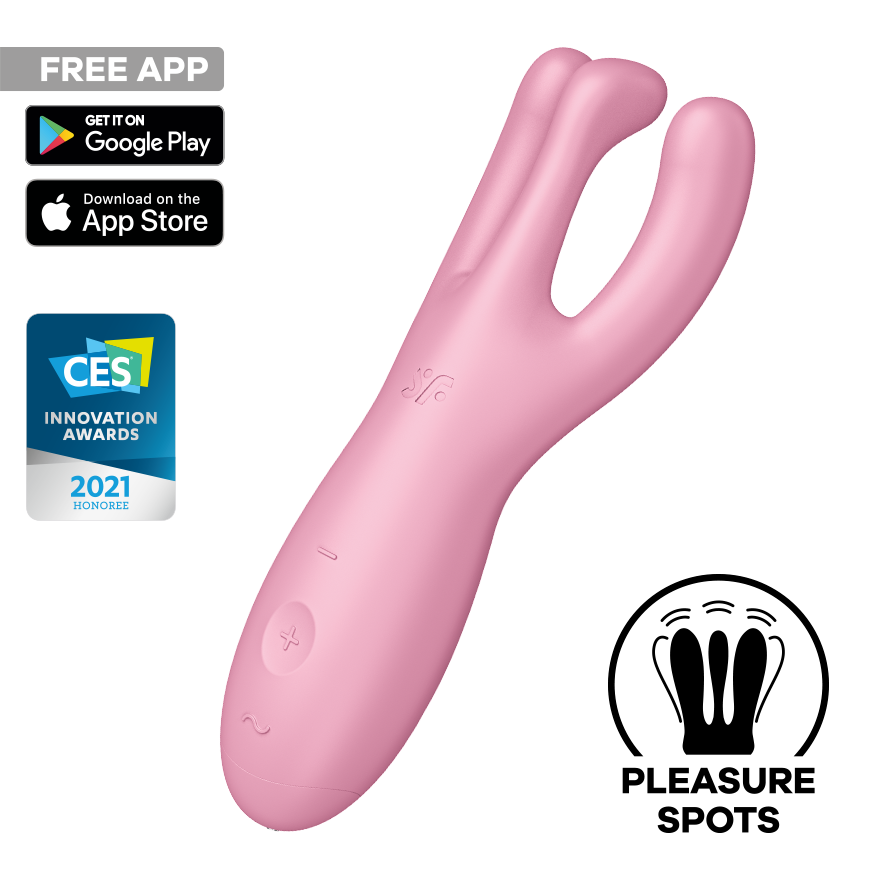 Satisfyer Threesome 4 App Controlled Vibrating Clitoral Massager Clit Ticklers and Pulsators