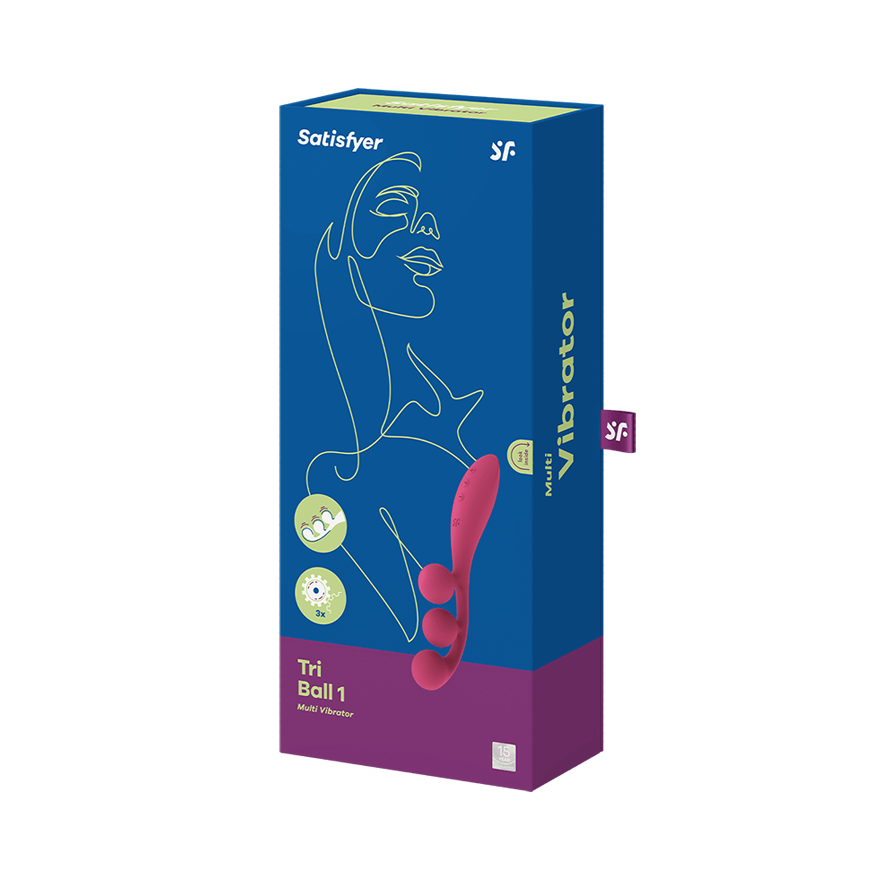 Satisfyer Tri Ball 1 Silicone 50 Functions Multi Vibrator Clit Ticklers and Pulsators