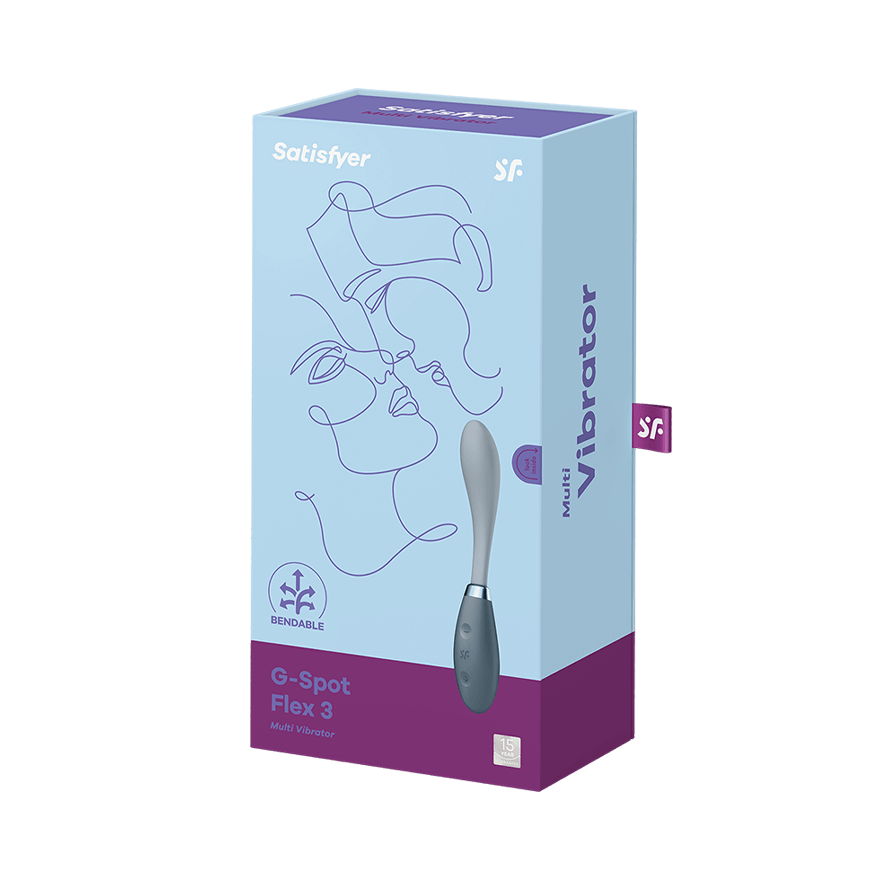 Satisfyer Flex 3 Bendable Silicone G Spot Vibrator Clit Ticklers and Pulsators