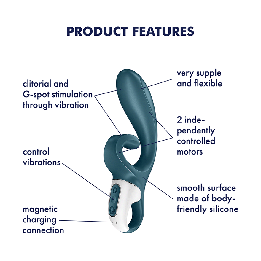 Satisfyer Hug Me App Control Multi Functions Rabbit Vibrator Clit Ticklers and Pulsators