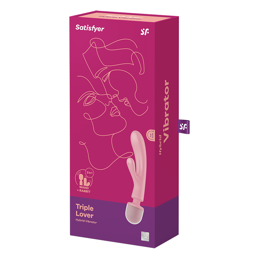 Satisfyer Triple Lover Rabbit Style Clitoral and G Spot Stimulator Glass Sex Toys