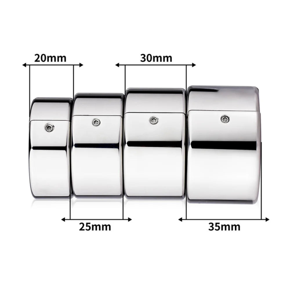 BDStyle Stainless Steel Scrotum Enhancer - Adjustable Penis Ball Stretcher Steel Sex Toys