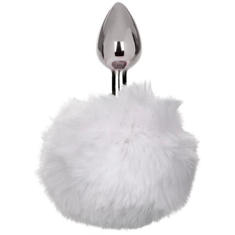 Running Wild Bunny Metallic Anal Probe with Fluffy Tail Butt Plugs
