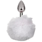 Running Wild Bunny Metallic Anal Probe with Fluffy Tail Butt Plugs