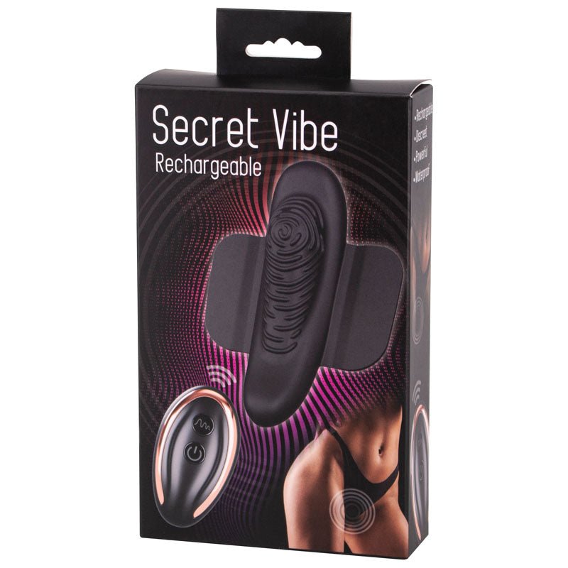 Seven Creations Secret USB Rechargeable Remote Controlled Panty Vibrator Black Remote Control Vibrators