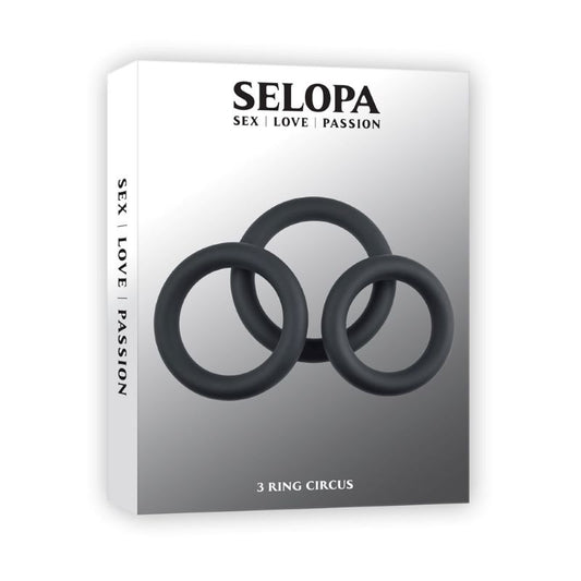 Selopa's Pleasure-Enhancing 3-Ring Circus Set - Cock Rings