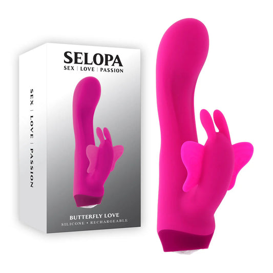Selopa BUTTERFLY LOVE Rechargeable Vibrator - Rabbit Vibrators