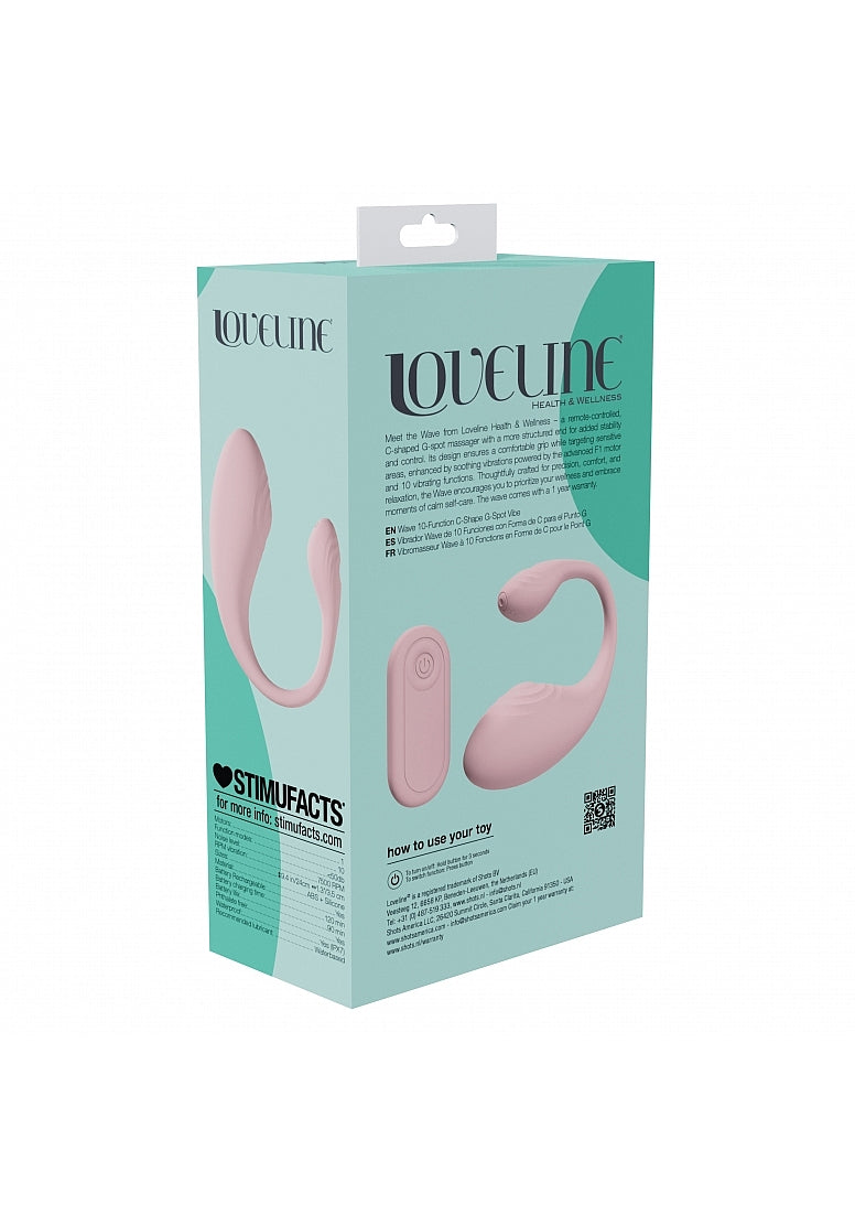Shots Toys LOVELINE Wave C-Shaped Vibrator with Remote G-Spot Vibrators