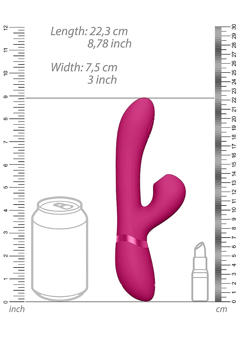 Shots Hide Pulse & Airwave Technology Rabbit Vibrator - Rabbit Vibrators