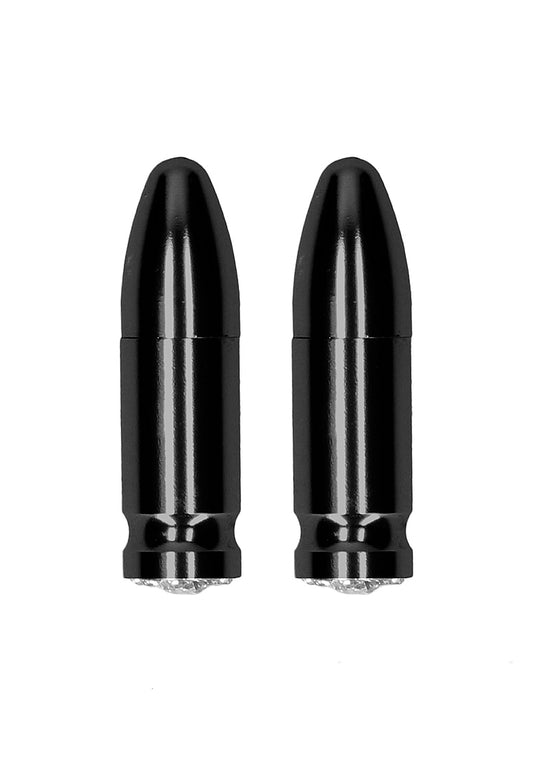 Shots Tosy Diamond Bullet Magnetic Nipple Clamps - Nipple and Clit Clamps